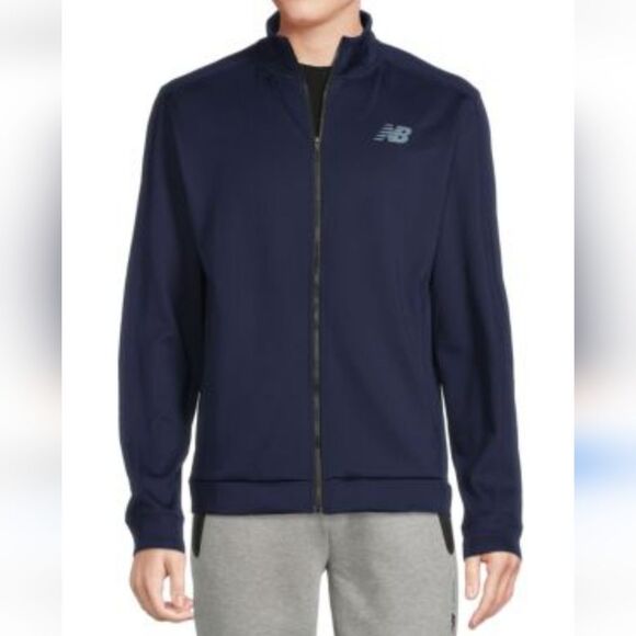 New Balance Energy Logo Track Jacket Navy Blue Size L - Picture 1 of 13